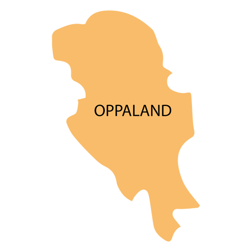 Mapa del condado de oppland Diseño PNG