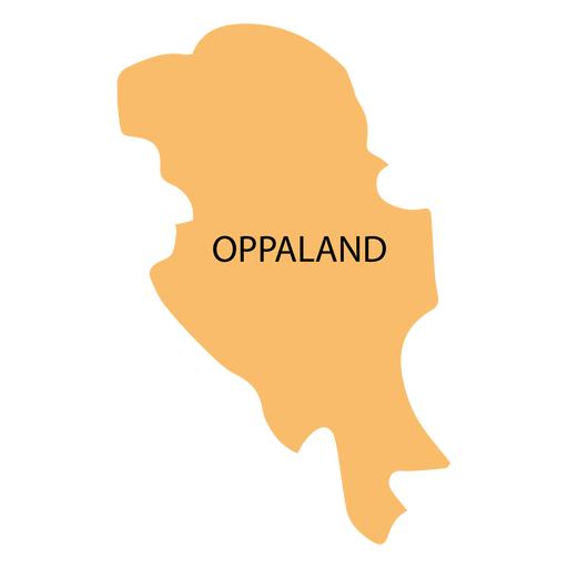 Oppland County Karte PNG-Design