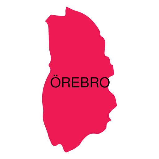Mapa del condado de Orebro Diseño PNG