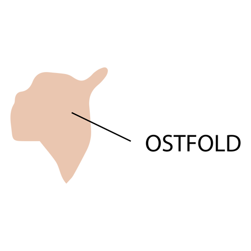 Mapa del condado de Ostfold Diseño PNG
