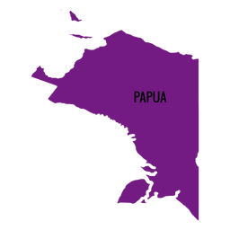 Papua province map PNG Design