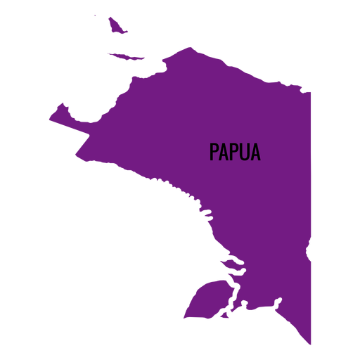 Mapa da prov?ncia de Papua Desenho PNG