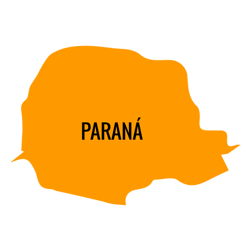 Mapa del estado de Paraná Diseño PNG