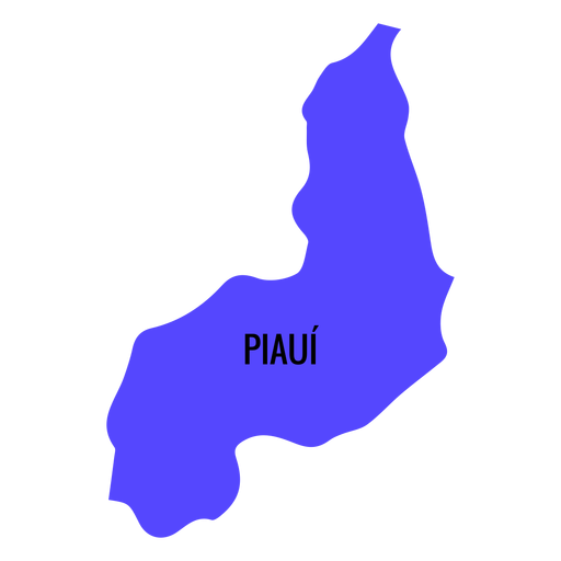 Mapa del estado de Piauí Diseño PNG