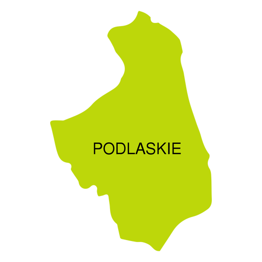 Mapa de voivodato de Podlaskie Diseño PNG