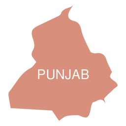 Punjab state map PNG Design