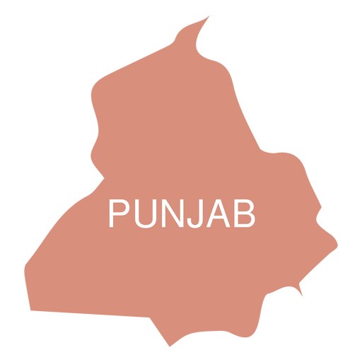 Mapa del estado de punjab Diseño PNG