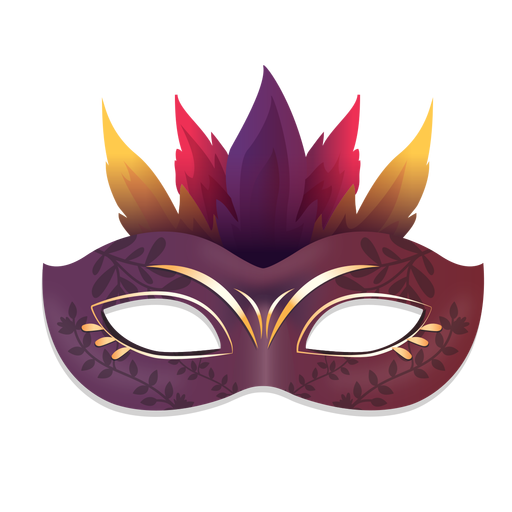 Lila Feuer Karnevalsmaske PNG-Design