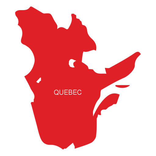 Mapa de la provincia de Quebec Diseño PNG
