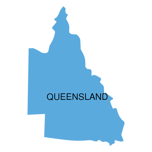 Queensland State Karte PNG-Design