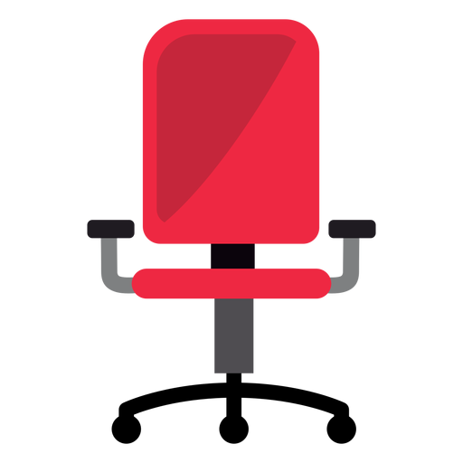Clipart de cadeira de escrit?rio vermelha Desenho PNG