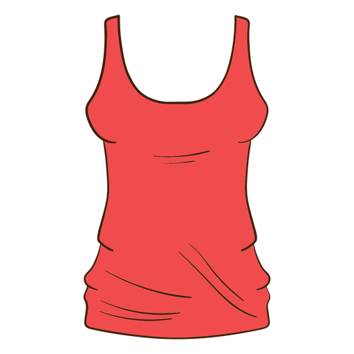 Dibujos animados de camiseta sin mangas de mujer roja Diseño PNG