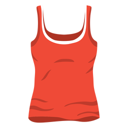 Icono de camiseta sin mangas de mujer roja Diseño PNG