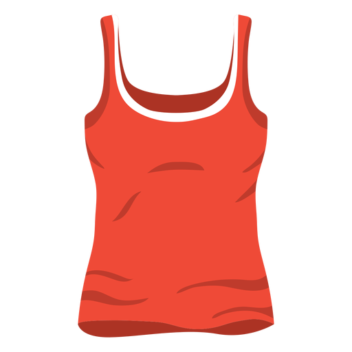 Icono de camiseta sin mangas de mujer roja
