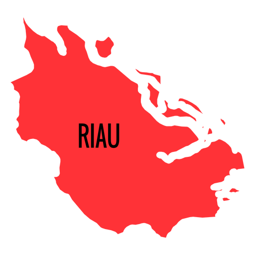 Riau province map PNG Design