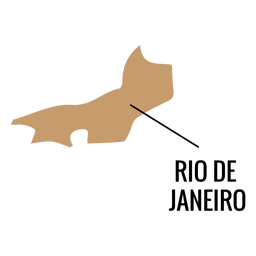 Rio de Janeiro Zustand Karte PNG-Design