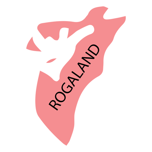Mapa del condado de Rogaland Diseño PNG