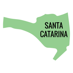Santa catarina state map PNG Design