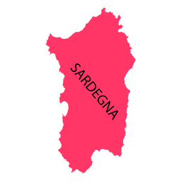 Sardinia region map PNG Design
