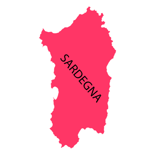 Sardinia region map PNG Design