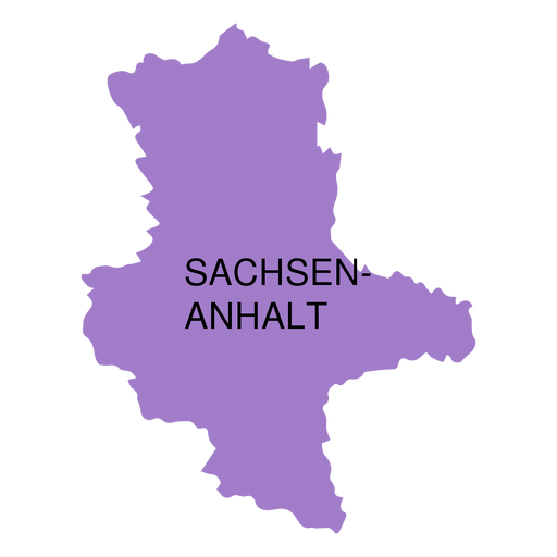 Saxony anhalt state map PNG Design