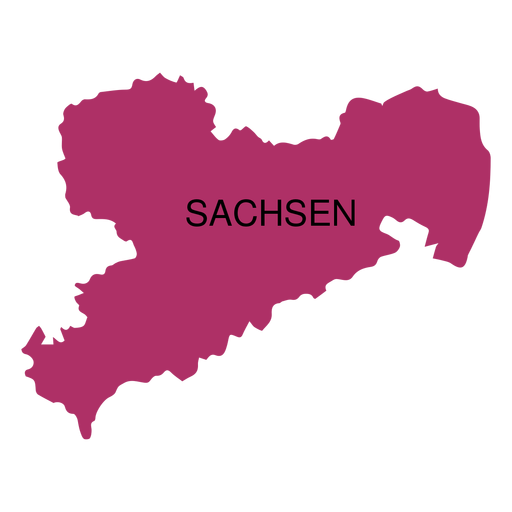 Mapa del estado de Sajonia Diseño PNG