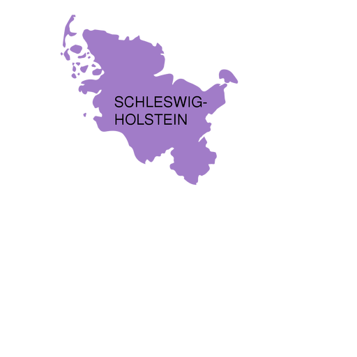 Mapa del estado de Schleswig Holstein Diseño PNG