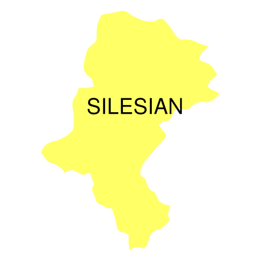 Mapa del voivodato de Silesia Diseño PNG