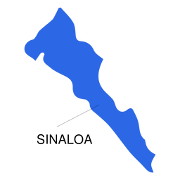 Sinaloa state map PNG Design