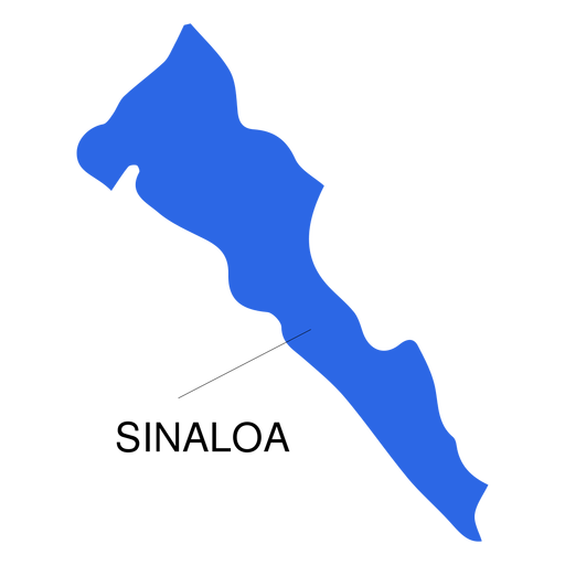 Sinaloa state map PNG Design