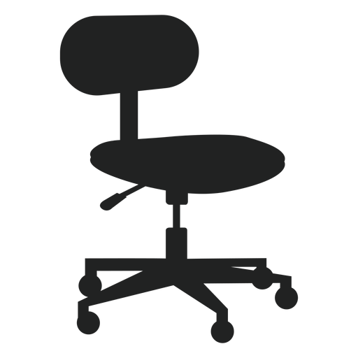 Small office chair flat icon