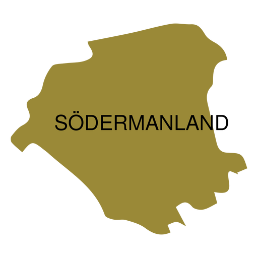 Sodermanland county map PNG Design
