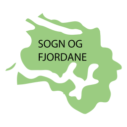 Mapa de condado de Sogn og fjordane Desenho PNG