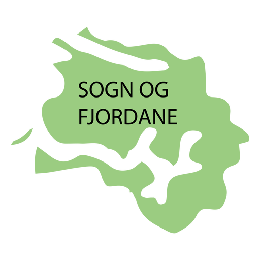 Mapa del condado de Sogn og fjordane Diseño PNG