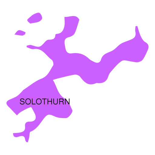 Mapa del cant?n de Solothurn Diseño PNG