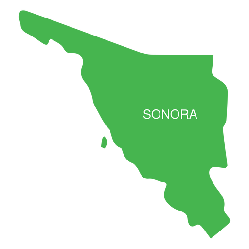 Mapa do estado de Sonora Desenho PNG