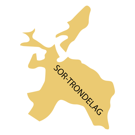 Mapa del condado de sor trondelag Diseño PNG
