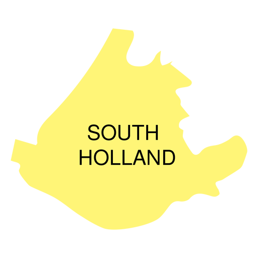 Mapa de la provincia de holanda del sur Diseño PNG