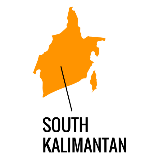 Mapa de la provincia de kalimantan del sur Diseño PNG