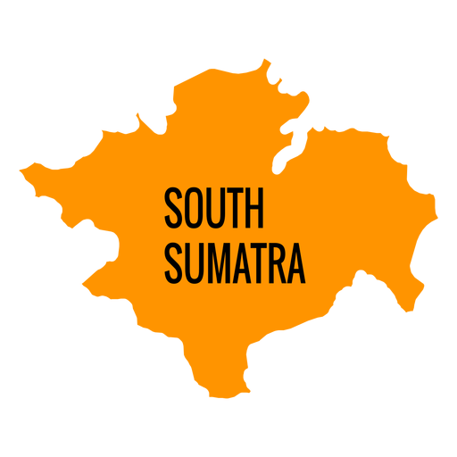 Mapa de la provincia de sumatra del sur Diseño PNG