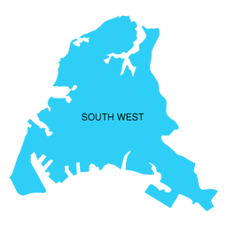 Mapa do distrito sudoeste Desenho PNG