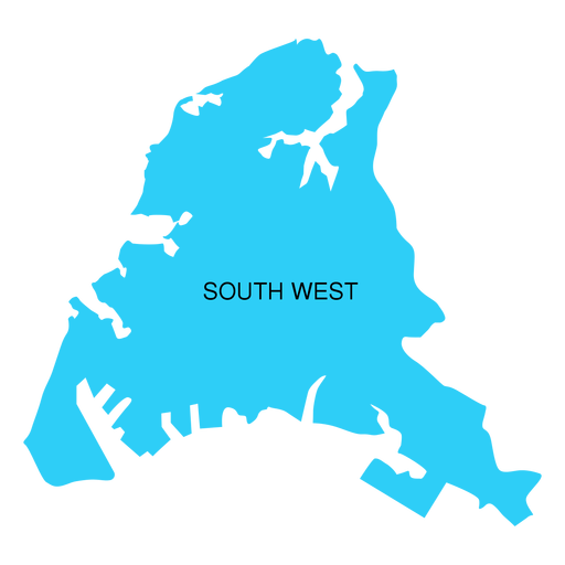 Mapa del distrito suroeste Diseño PNG