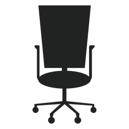 Ícone de cadeira de escritório quadrada