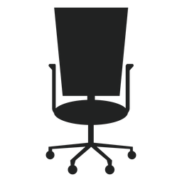 Square back office chair icon PNG Design