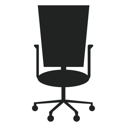 Square back office chair icon PNG Design
