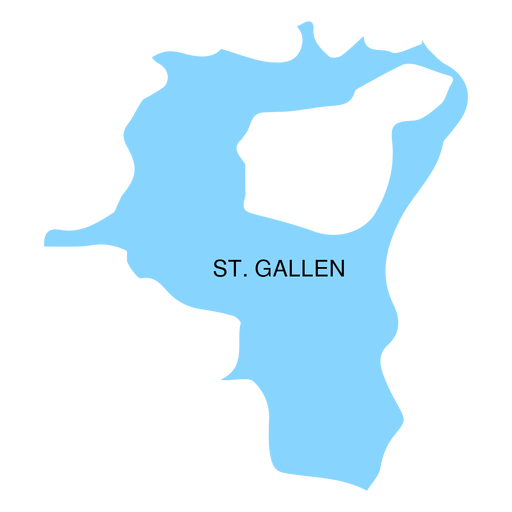 Mapa del cantón de st gallen Diseño PNG