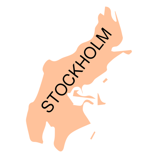 Karte der Grafschaft Stockholm PNG-Design