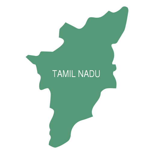 Mapa del estado de tamil nadu Diseño PNG