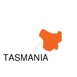 Tasmania state map PNG Design