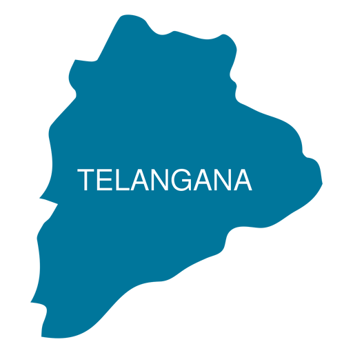 Telangana-Staatskarte PNG-Design